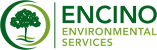 Encino Environmental Services logo with tree icon and green text.