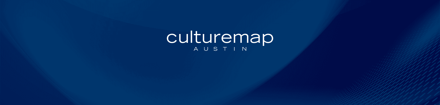 CultureMap Austin logo on a blue background for event branding.