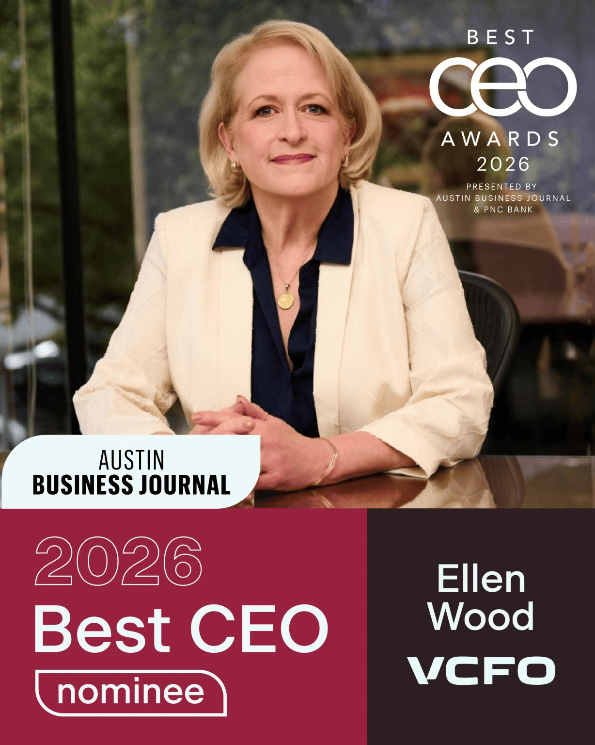 Ellen Wood, vcfo CEO, 2026 Austin Business Journal Best CEO Awards nominee